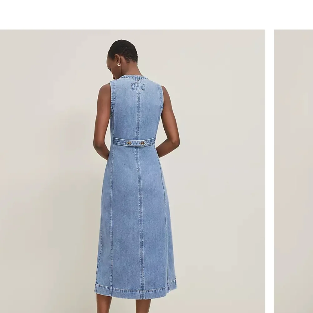 Ann Taylor Light Blue Denim Midi Dress - Picture 4 of 9